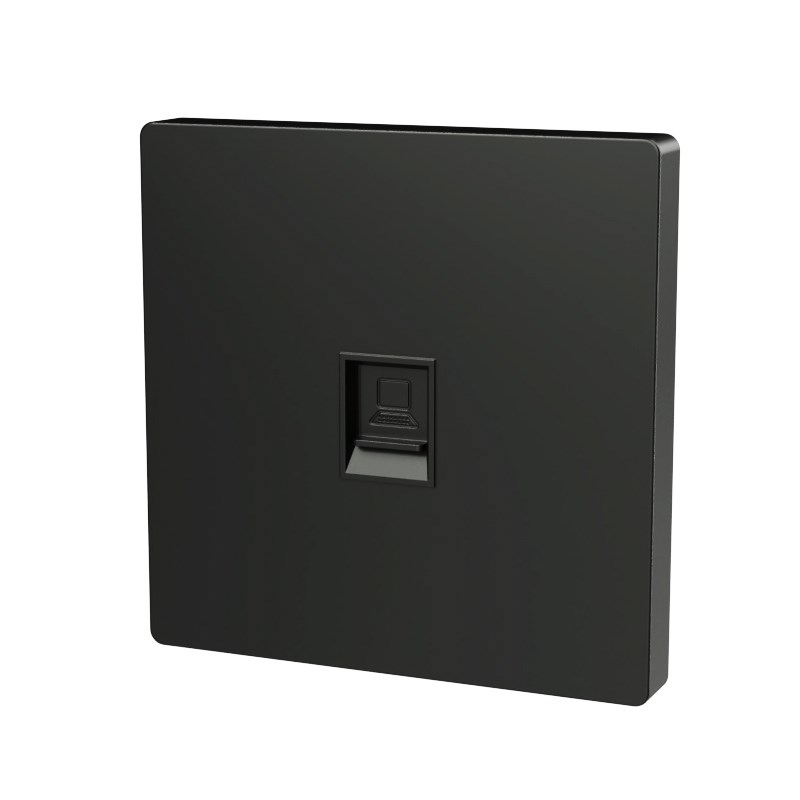 86型网络面板千兆电脑插座双口电话单口插座超五六类免压家用网口