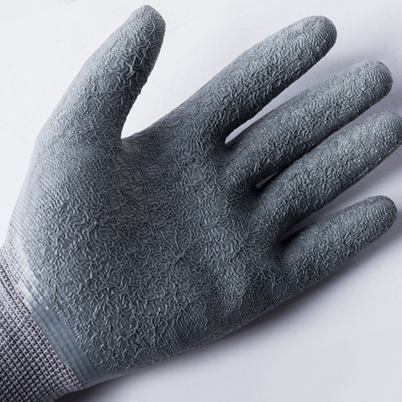 英特郎皱纹劳保手套防滑加厚耐磨耐用胶皮防水塑胶干活小劳动手套