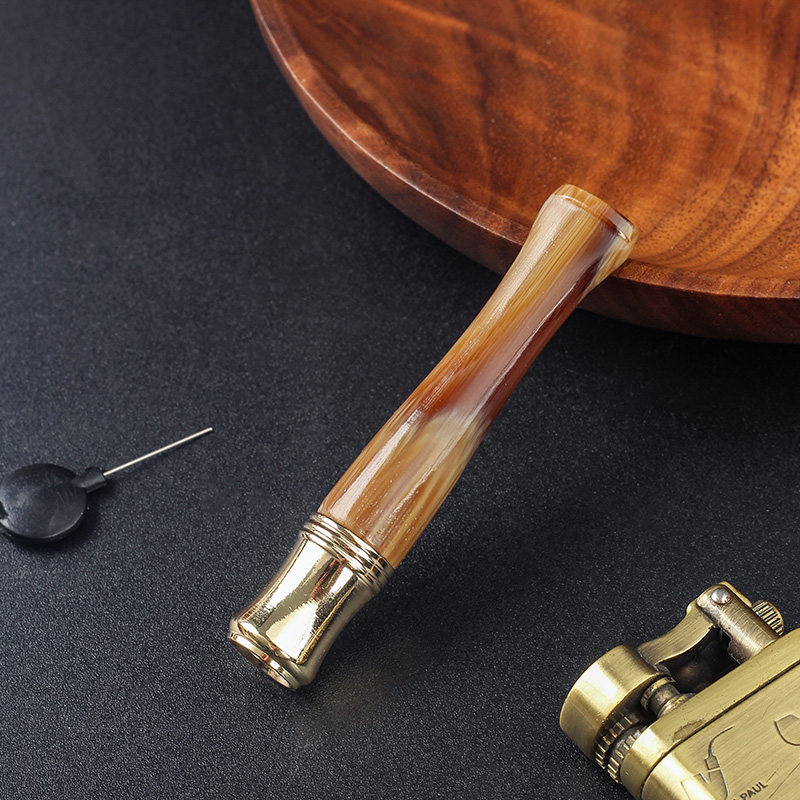 牦牛角烟嘴可清洗循环型过滤器 粗细两用香烟滤嘴男士礼盒装送礼