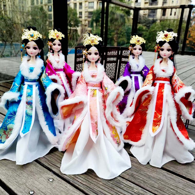 古风可脱装娃娃30厘米换装汉服仙女公主古装大红娘娘秀才儿童玩具