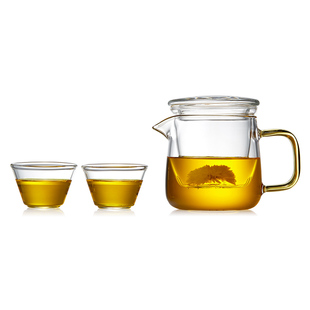 茶具旅行套装 便携式 玻璃泡茶器家用小茶壶功夫茶杯简约玻璃快客杯