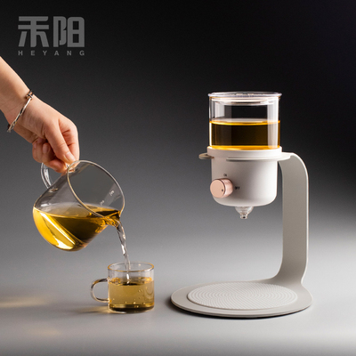 禾阳 懒人自动泡茶器家用轻奢办公玻璃泡茶壶泡茶神器咖啡冲泡壶