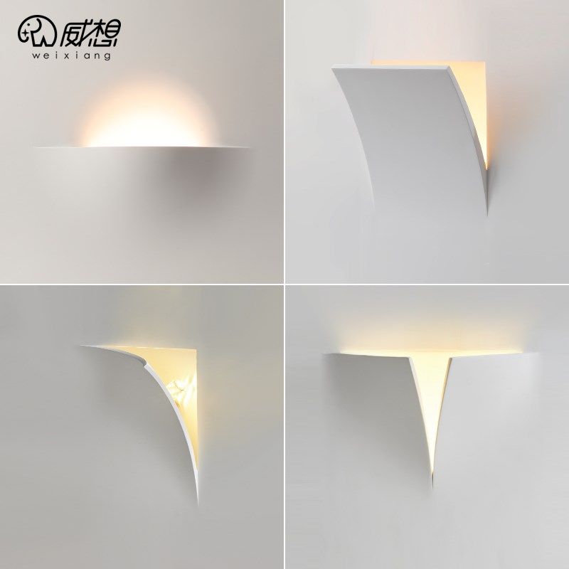 嵌入式预埋石膏灯书页内嵌卧室走廊氛围灯客厅背景墙无边框壁灯