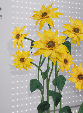 端婚庆纸婚庆仿真婚礼布置手工纸艺向日葵立体大型橱装饰