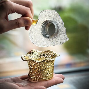 茶漏组茶水分离网纱超细功夫茶具茶隔