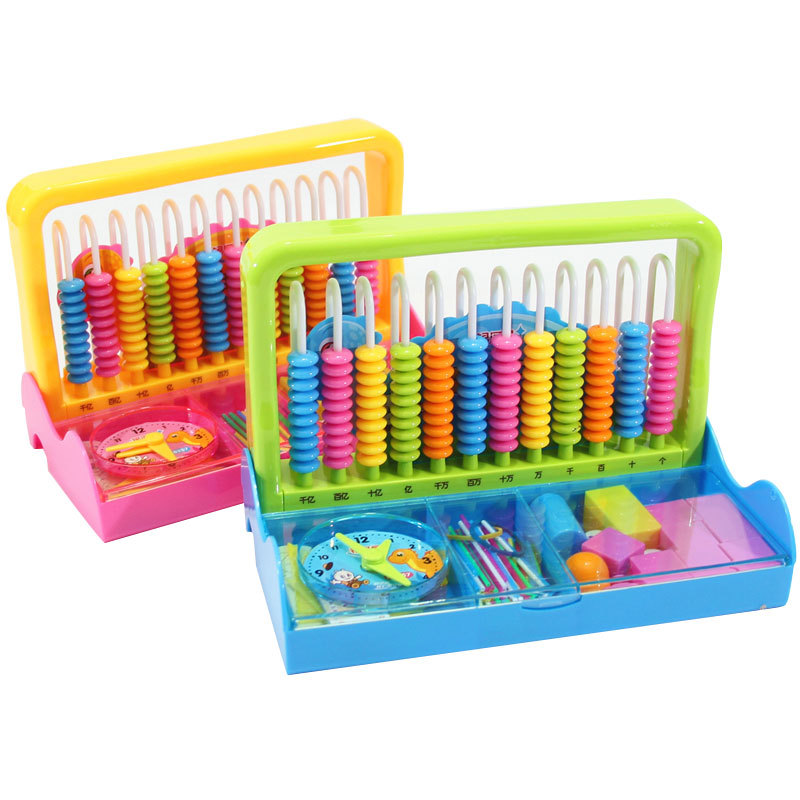 星12行大珠计数器小学生数学学具盒儿童塑料教具 K8257计数器