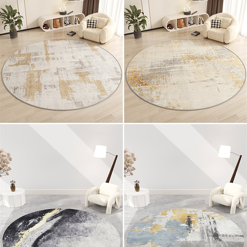 圆形地毯电脑椅地垫客厅沙发椅子垫家用卧室房间电竞转椅隔音脚垫