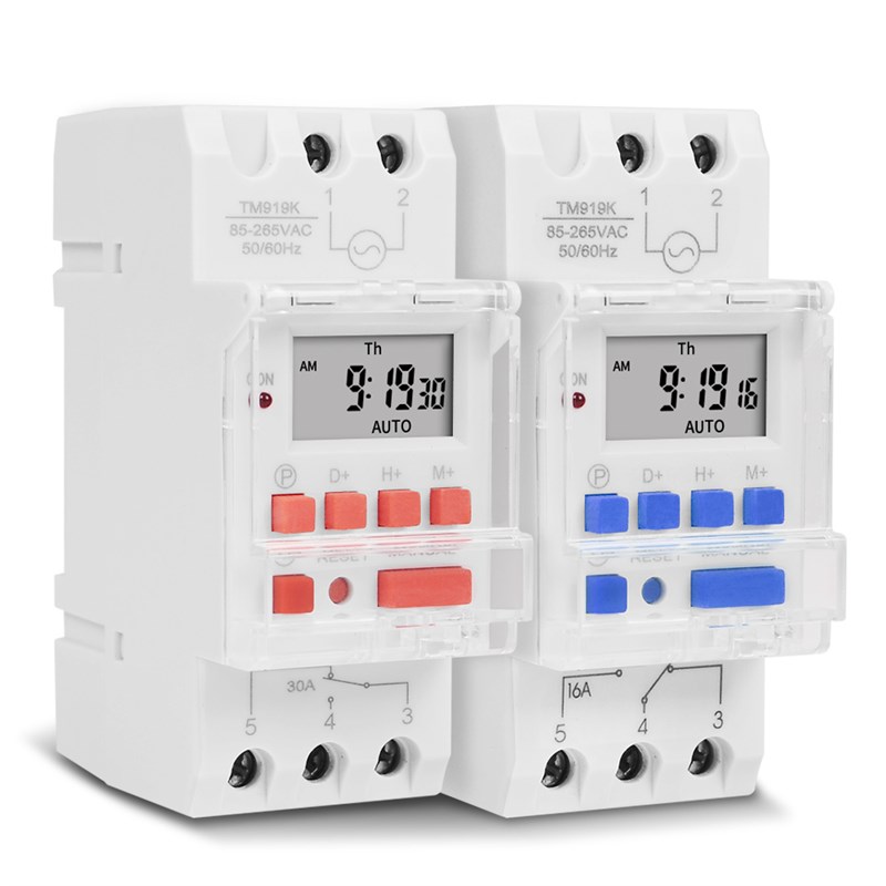 智能时控开关220V自动循环断电12V5V广告路灯时间控制器30A大功率
