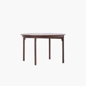 梵几 四柱圆桌 现代黑胡桃木餐桌家用简约小户型圆形饭桌子