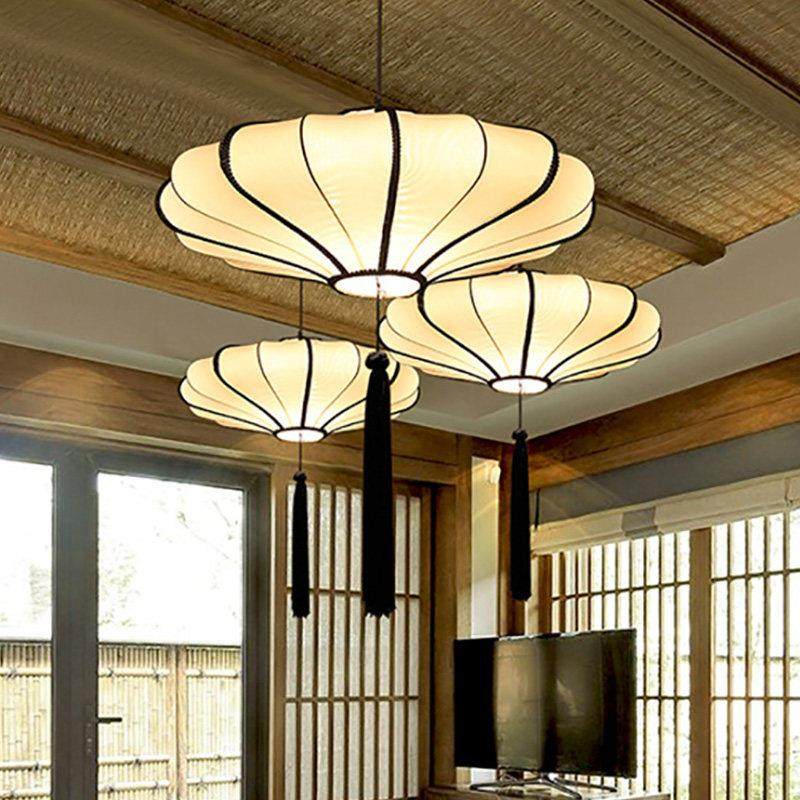 中国风现代新中式吊灯布艺客厅茶室火锅店餐厅茶楼饭店仿古灯笼灯,家装灯饰光源,客厅吊灯,淘宝优惠券,粉丝福利购,淘宝优惠卷