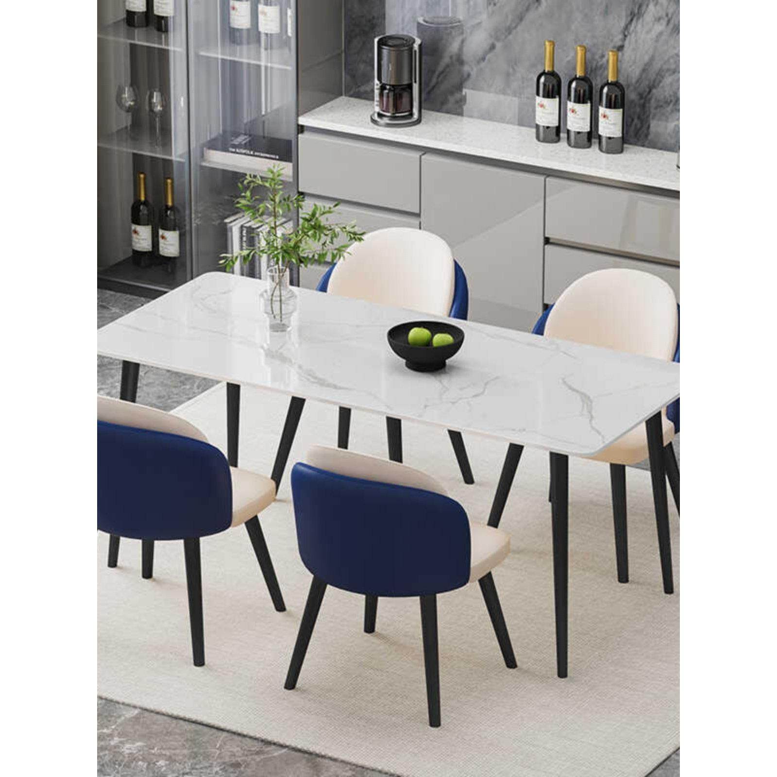 家庭小公寓轻奢石板餐桌现代简约轻奢网红长方形餐桌椅子组合新风,住宅家具,岩板餐桌,淘宝优惠券,粉丝福利购,淘宝优惠卷