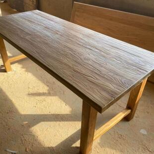 老榆木板整张旧门板复古桌子吧台板原木实木茶桌风化木板材料定制