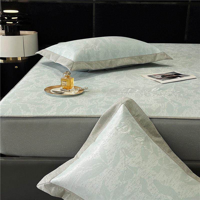 夏季母婴A类高端冰丝席三件套轻奢床笠款裸睡凉感可水洗凉席1.8米,床上用品,冰丝席,淘宝优惠券,粉丝福利购,淘宝优惠卷