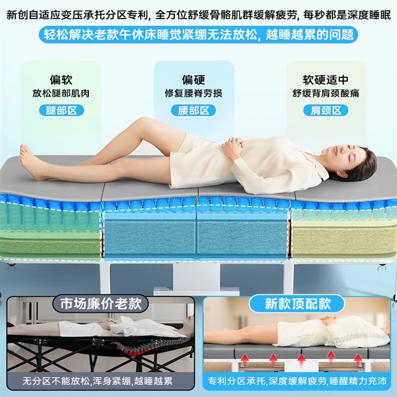 午休折叠单人床办公室工位成人家用书房可躺睡行军陪护床2025新款