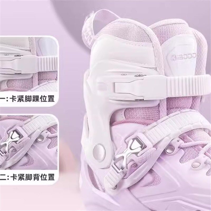 初学者直排轮旱冰滑冰女孩儿童轮滑鞋溜冰鞋男童4-12岁轮滑鞋