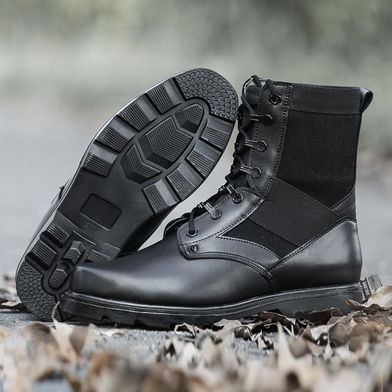 战术作战靴户外男女飞行靴高帮沙漠登山靴春秋冬季加绒保暖棉靴子