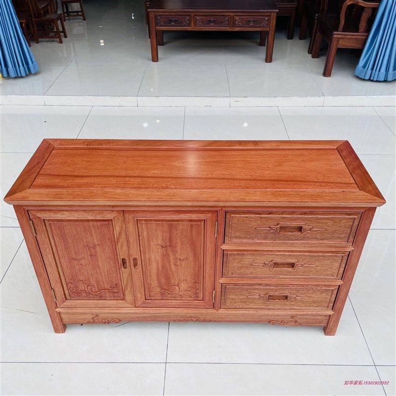 红木餐边柜菠萝格木1.2米茶水柜全实木厨房箱收纳柜多功能一体柜,住宅家具,餐边柜,淘宝优惠券,粉丝福利购,淘宝优惠卷