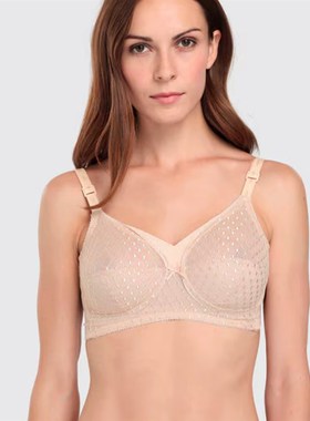 A27 无钢托女品质内衣夏季超薄刺绣透气胸罩蕾丝显胸小文胸80B85A