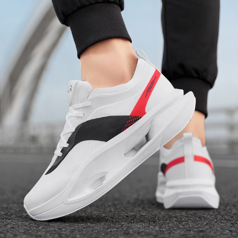 运动鞋2025新款男鞋透气单网薄款大童青少年学生飞电5U软底跑步鞋