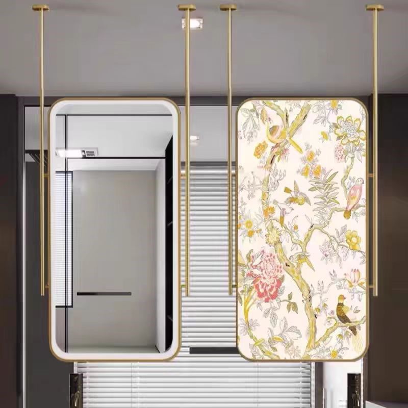 吊杆不锈钢镜天花板悬空吊镜智能镜子酒店民宿卫生间镜子浴室镜子,家装主材,浴室镜,淘宝优惠券,粉丝福利购,淘宝优惠卷