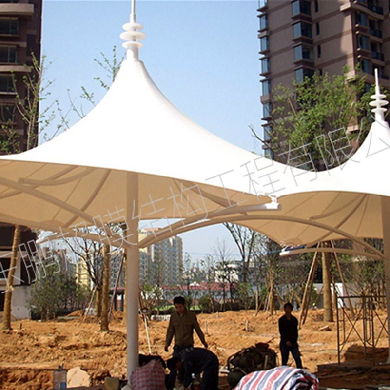 张拉膜景观遮阳棚膜结构天幕公园广场户外雨棚小区停车舞台遮阳伞