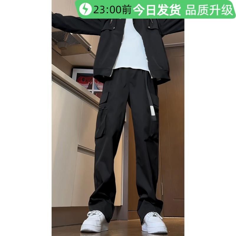 美式降落伞兵工装裤男夏夏款高个子加长冲锋裤男生软壳直筒春夏裤