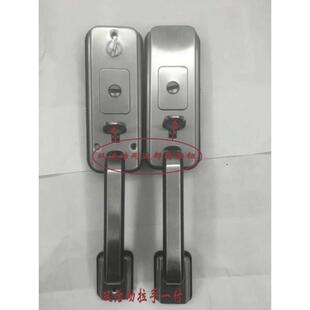 老式 按压门不锈钢防盗把 门锁拉手大门锁大铝合金门把手门锁老式