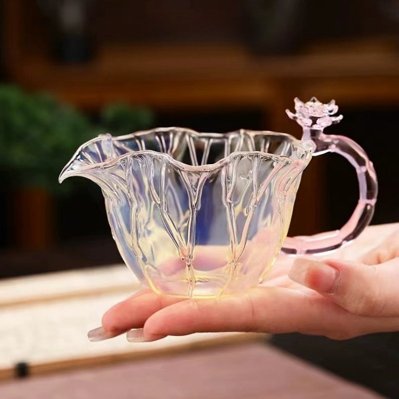 熏银手作高颜值玻璃公道杯提梁具晶焱幽梦女款耐高温功夫茶分茶器,餐饮具,公道杯,淘宝优惠券,粉丝福利购,淘宝优惠卷