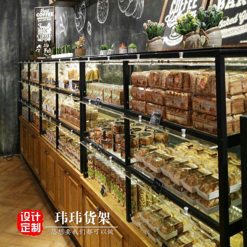 铁艺面包柜面包展示柜糕点干点货柜食品展柜面包边柜蛋糕模型柜