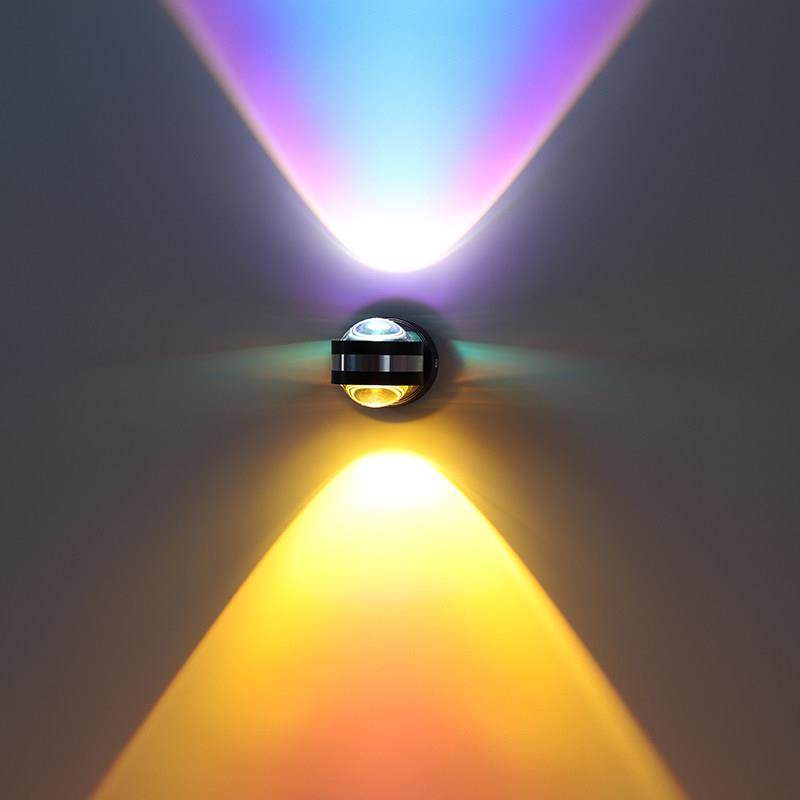 落日灯双头壁灯电视床头装饰画壁灯客厅沙发背景灯氛围洗墙灯射灯