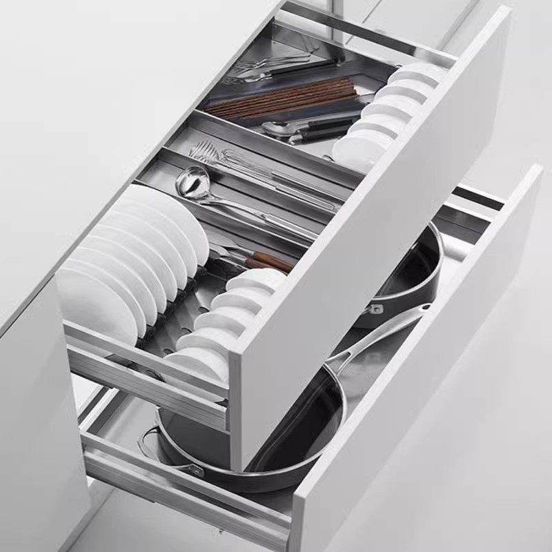 NUOMI/诺米厨房拉篮整体橱柜特拉斯不锈钢多功能收纳碗碟篮阻尼锅,家装主材,拉篮,淘宝优惠券,粉丝福利购,淘宝优惠卷