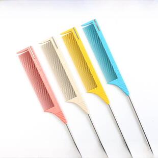 肯葳VIC尖尾梳挑染梳美发专业发型师不锈钢针分区梳子理发店专用