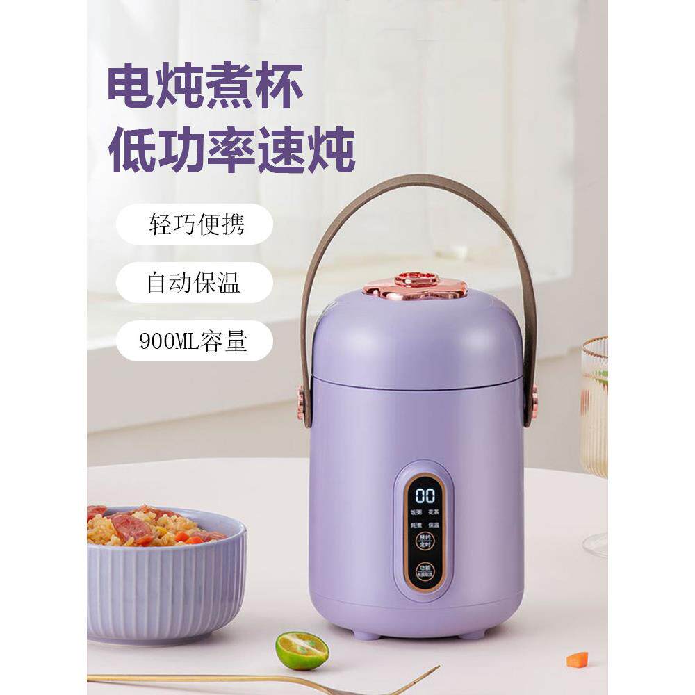 全自动多功能电煮锅旅行出差带蒸笼预约保温煲汤蒸煮一体电炖杯迷