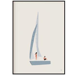装饰画有框挂画墙壁复古怀旧儿童房清新现代简约艺术小众文艺帆船