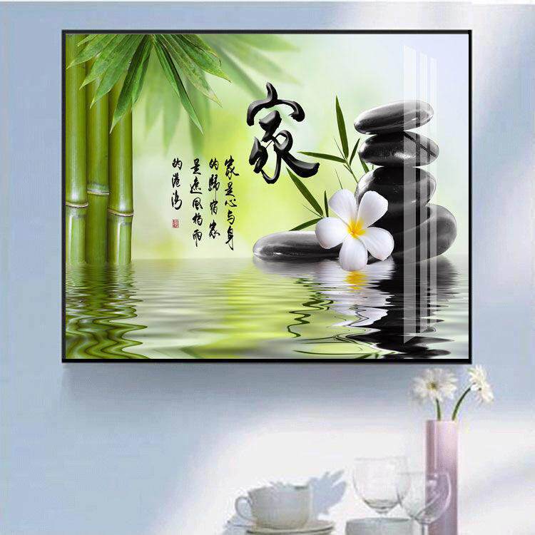 餐厅装饰画单联客厅挂画欧式简约现代沙发背景墙壁画单幅晶瓷挂画