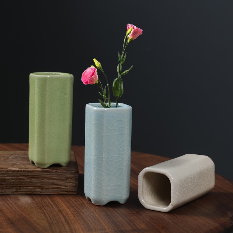 清新个性陶瓷植物家居装饰品水培小花瓶容器摆件客厅桌面插花干花