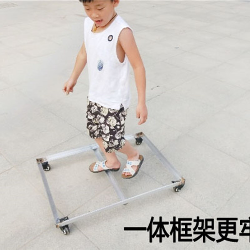 物流塑料筐周转车底座平板乌龟推车柜子机器移动带轮角钢货架订做