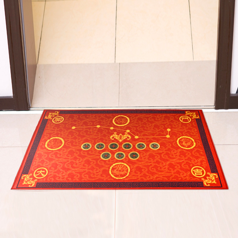 门口地垫过门垫踩脚垫进门客厅入户门垫五帝钱招财家用吸水防滑垫