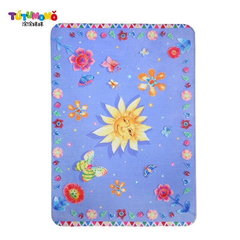 涂涂抹抹可机洗防滑底层瑜伽玩耍游戏地垫地毯客厅儿童房间床边毯