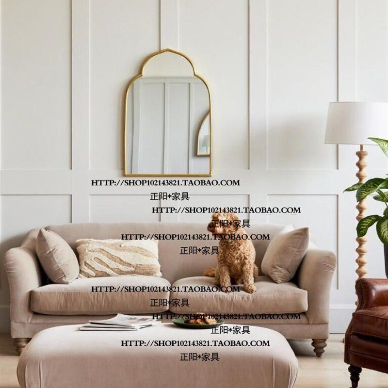 北欧侘寂美式乡村实木布艺双人三人位沙发别墅客厅乳胶组合家具