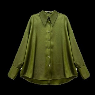 弹力松紧腰阔腿大甩裤 CIZZLEMORE 缎面压皱皮感纹理流光垂顺衬衫