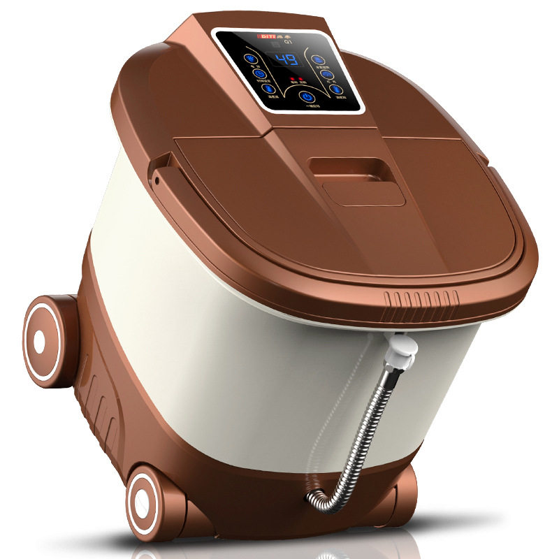 足浴盆全自动按摩 洗脚盆电动加热泡脚机深桶恒温家用足疗器包邮