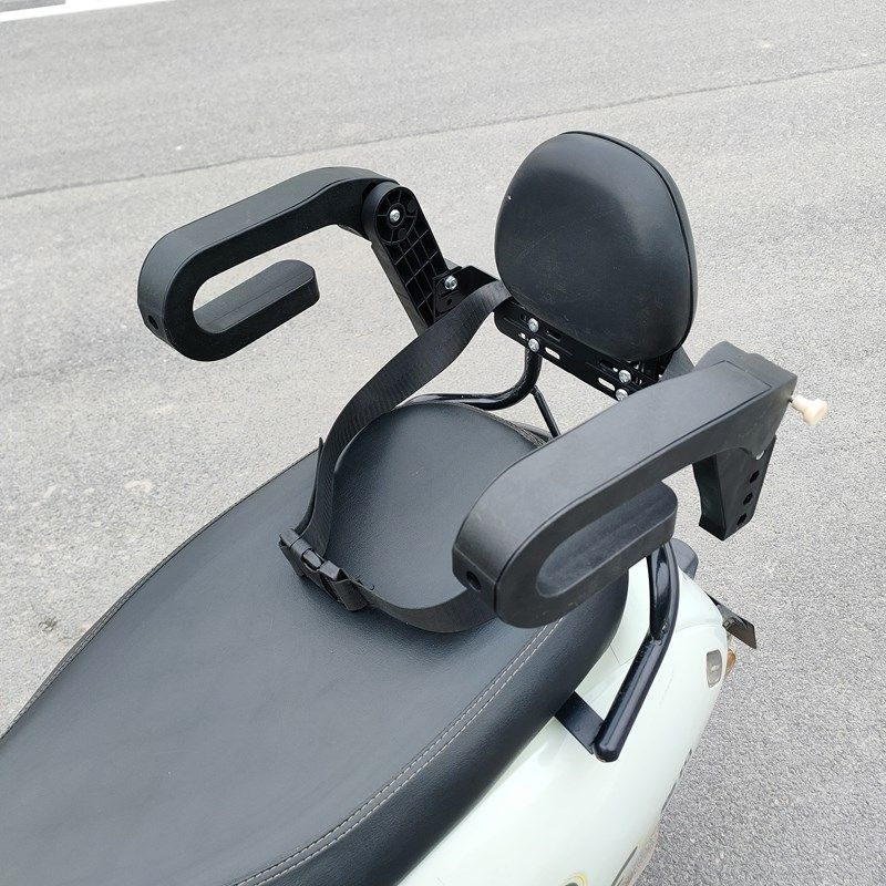 新款可折叠电动车儿童座椅后置安全护栏宝宝防摔可升降防水可旋转