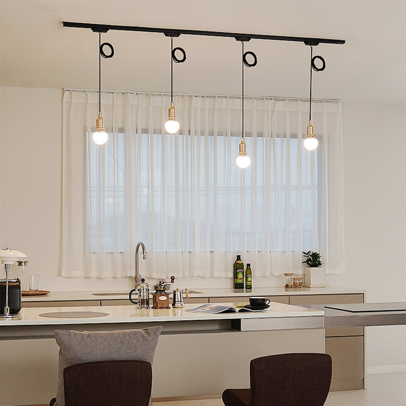 简约复古个性创意吧台餐厅饭店装饰轨道吊灯美式工业风怀旧导轨灯,家装灯饰光源,轨道灯,淘宝优惠券,粉丝福利购,淘宝优惠卷