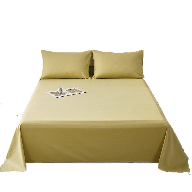 纯棉磨毛床单单件100全棉1.5米大床宿舍单双人加厚被单枕套三件套