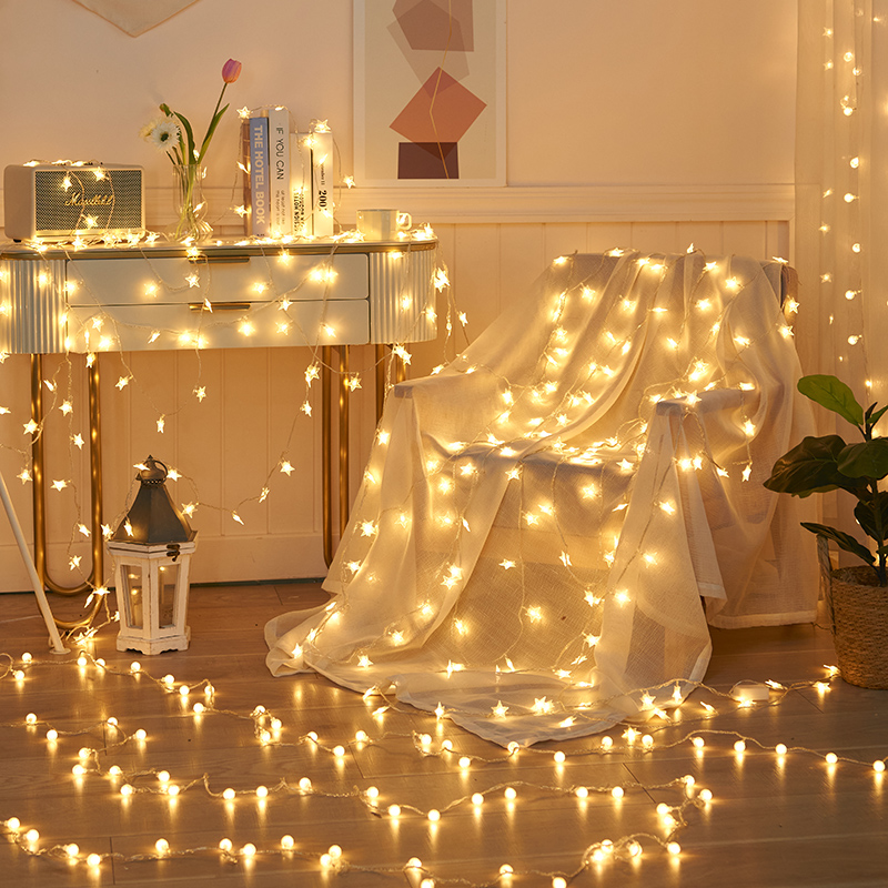 夜市摆地摊氛围灯汽车后备箱三轮车专用12V彩灯串电池USB网红装饰