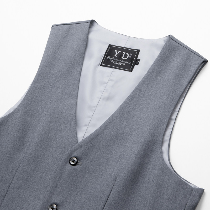 新款男士西装马甲灰色春秋季新郎背心结婚礼服修身休闲西服马夹男