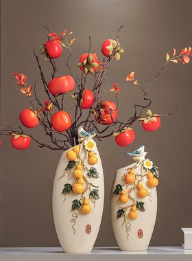 新中式五福临门花瓶摆件入门玄关客厅电视柜家居装饰品乔迁礼物