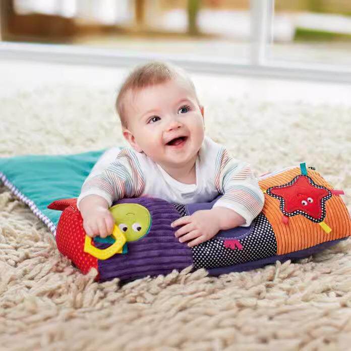 婴儿爬爬毯 趴趴枕抱枕 滚筒游戏毯 儿童枕