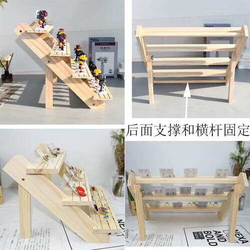 升级款实木首饰收纳多功能耳环架耳钉耳饰卡纸陈列道具饰品展示架